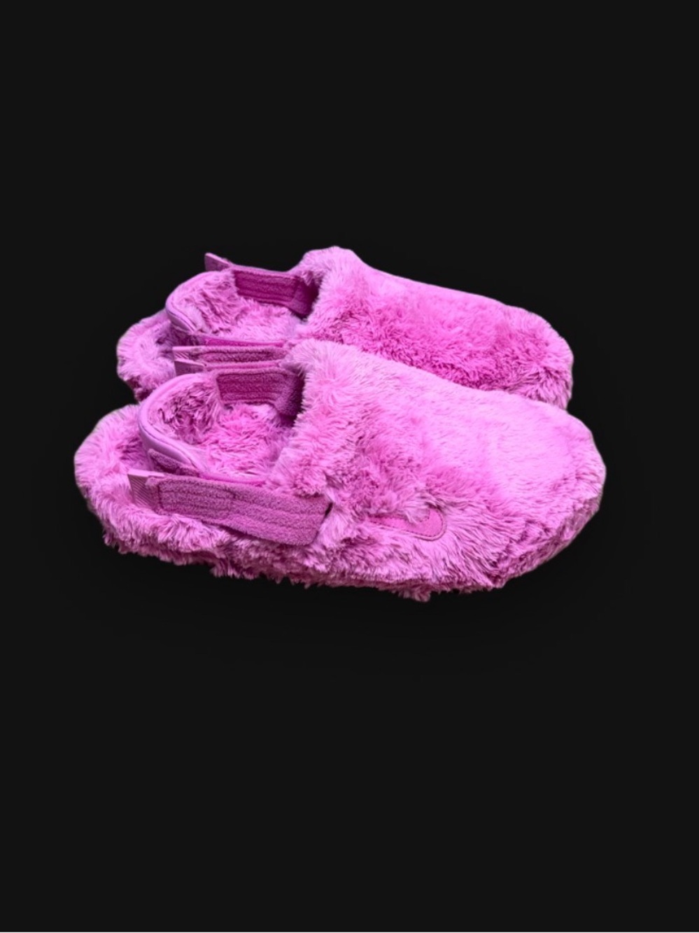 Nike Calm Mule SE Playful Pink Fuzzy Fur Slippers Slides Clogs